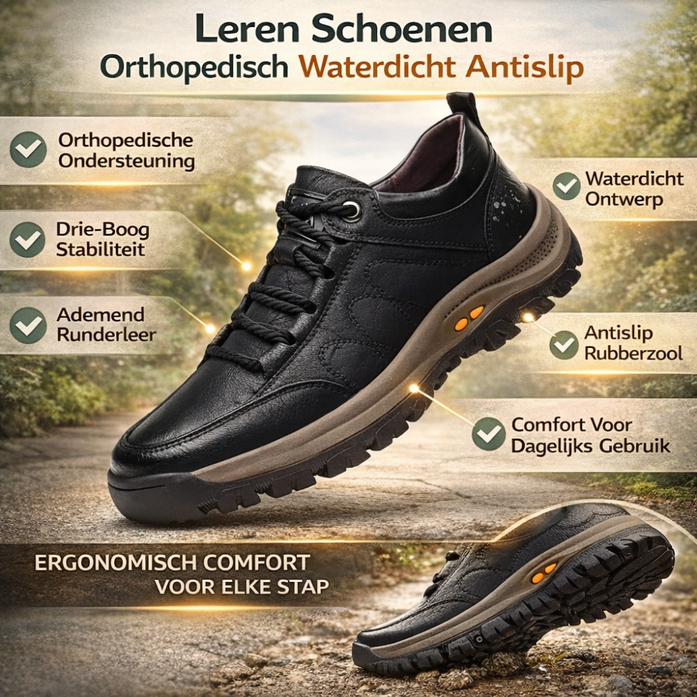 Leren Schoenen Orthopedisch Waterdicht Antislip