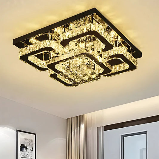 Nordic LED Kristallen Vierkante Plafondlamp