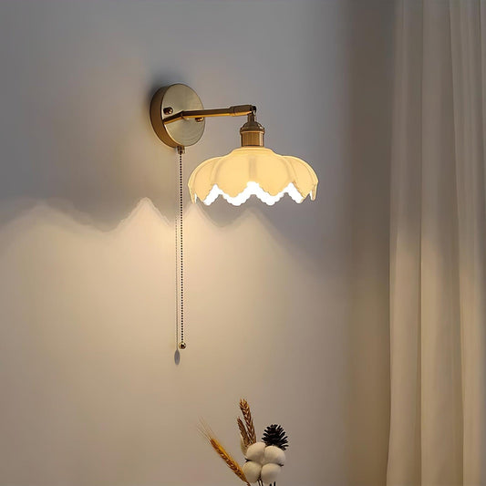Moderne Lotus Draaibaar Goudglans Wandlamp