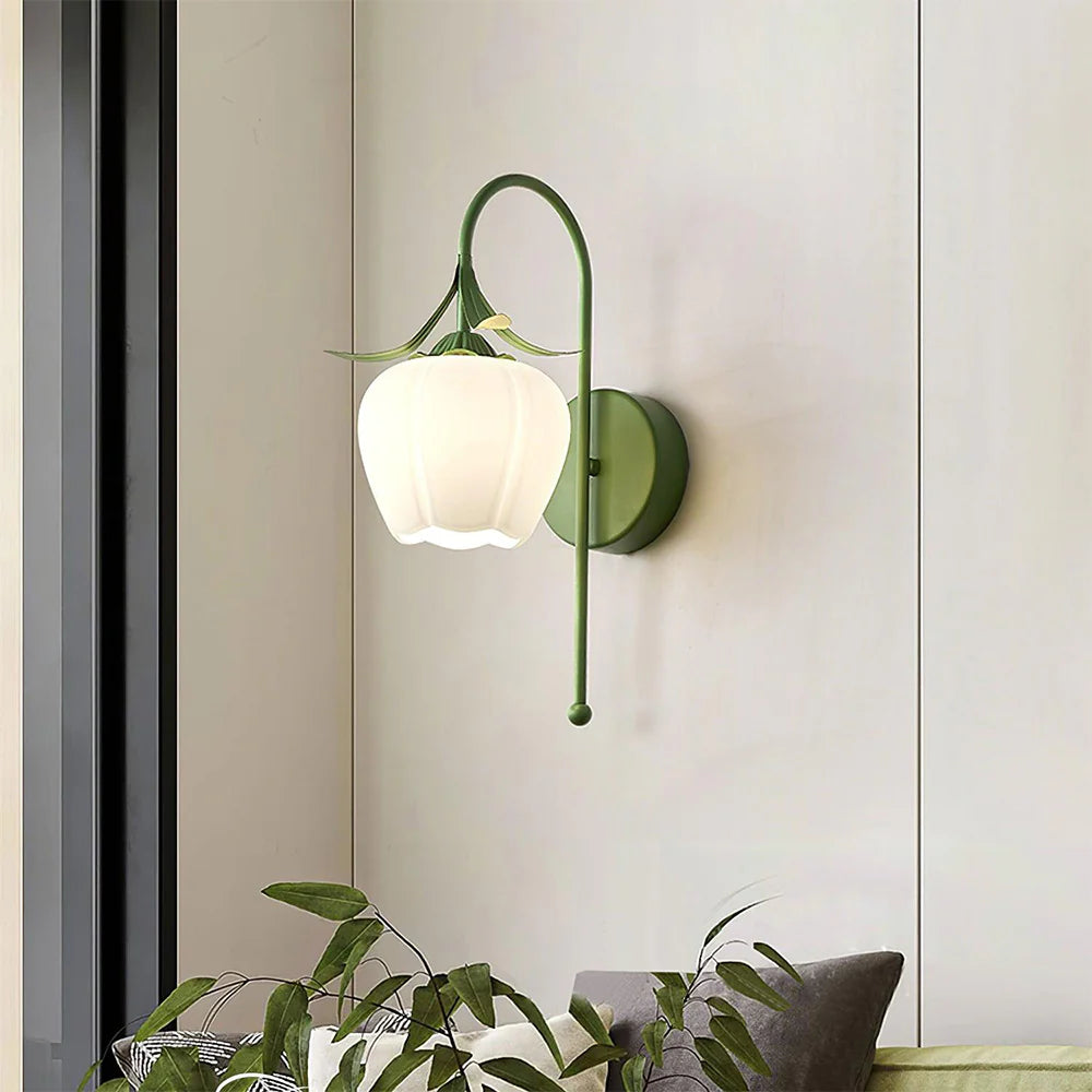 Creatief Bloemvormige Glazen Wandlamp