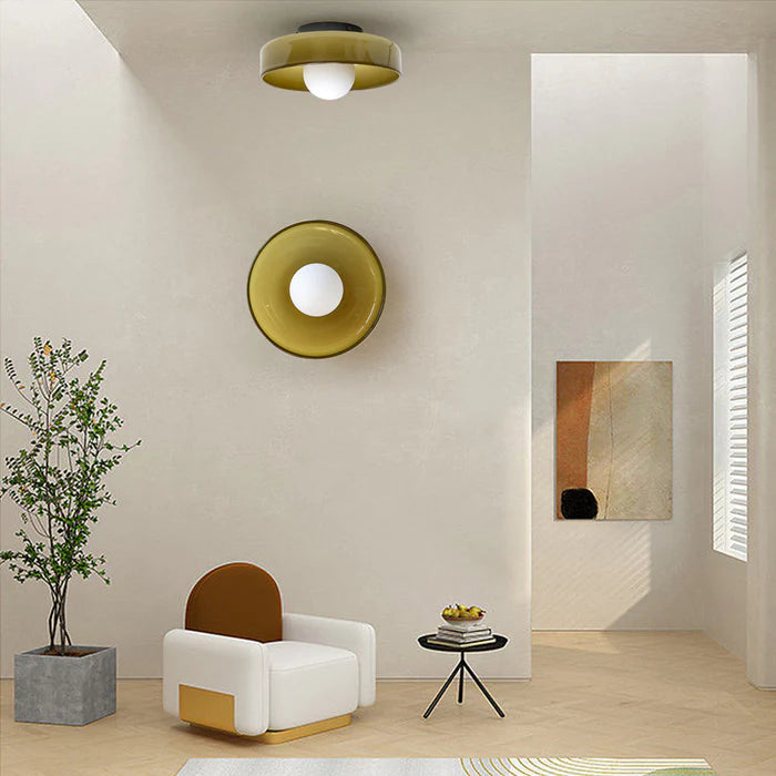 Plafondlamp Glas Rond Modern Minimalistisch Binnenverlichting