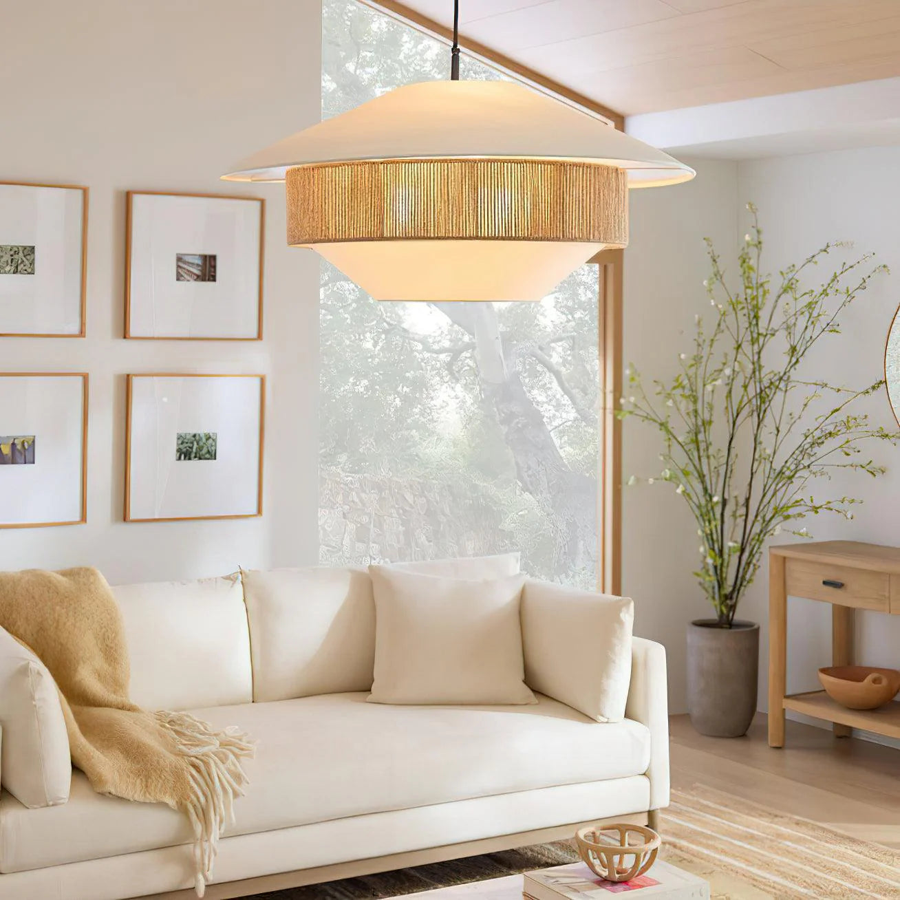 Aurora  Kunstzinnige Gemengde Geweven Hanglamp