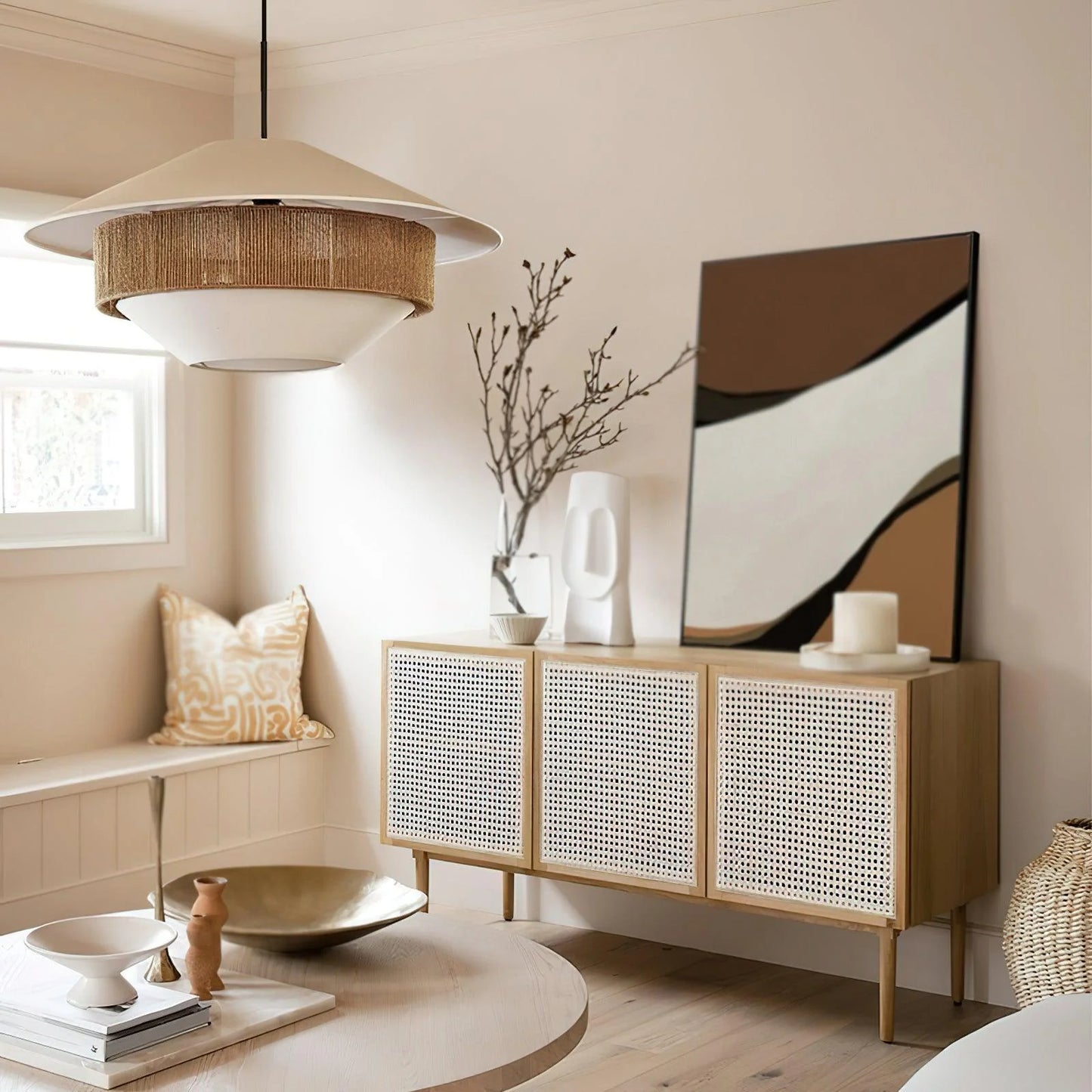 Aurora  Kunstzinnige Gemengde Geweven Hanglamp