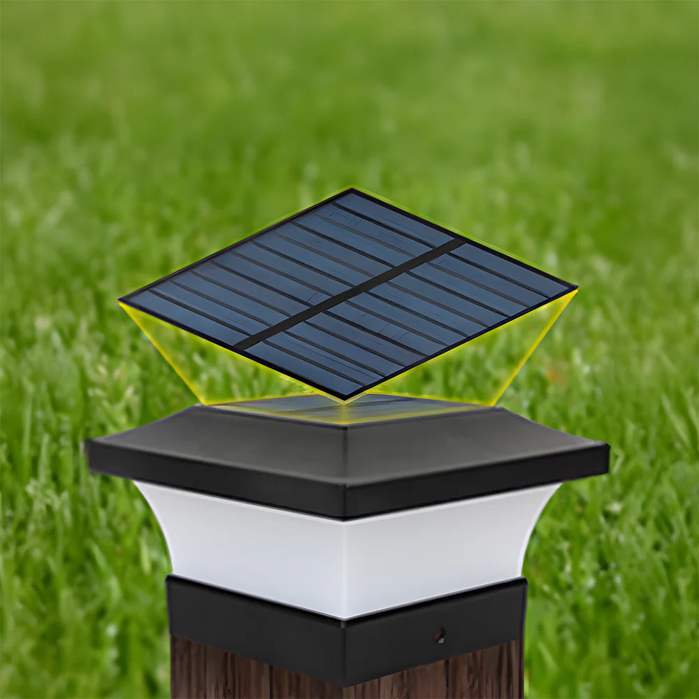 Moderne Zonne-Energie Lantaarn Buiten Post Licht