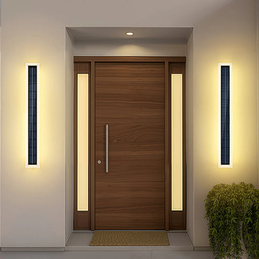 Moderne Solar Lange LED Buiten Wandlamp