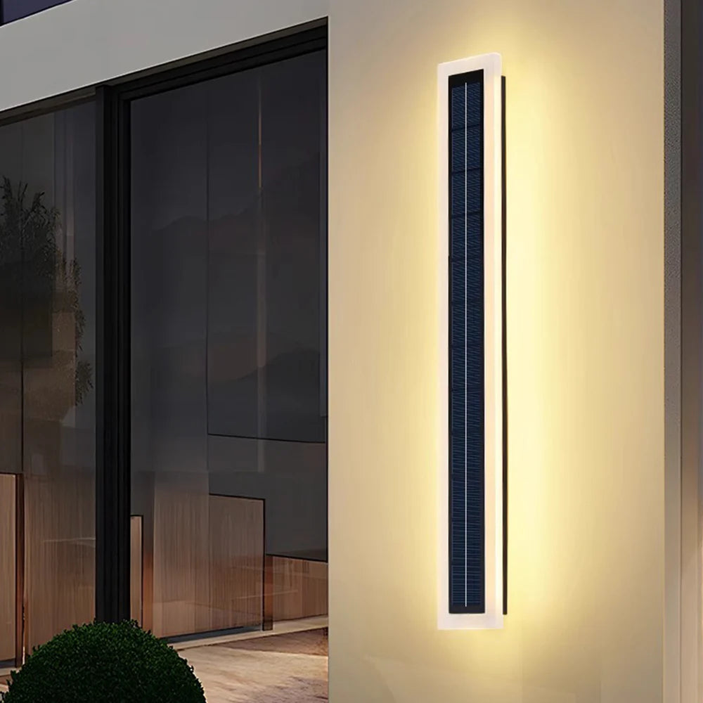 Moderne Solar Lange LED Buiten Wandlamp