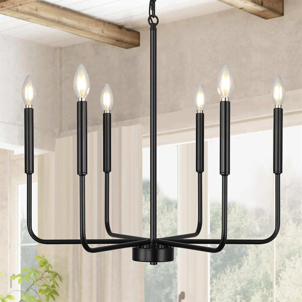 Modern Industrial Iron Pendant Light met Geometrisch Ontwerp