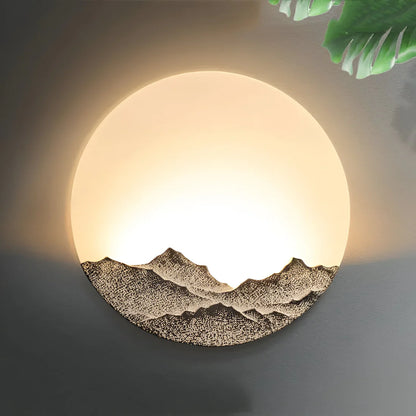 Moderne Maan Wandlamp met Natuurlijke Elegantielijnen