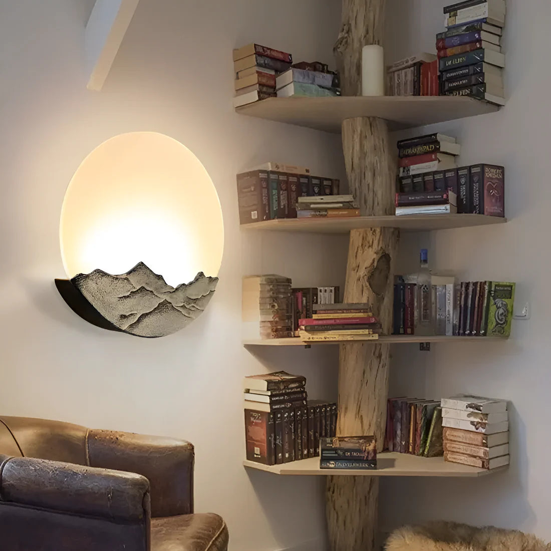 Moderne Maan Wandlamp met Natuurlijke Elegantielijnen