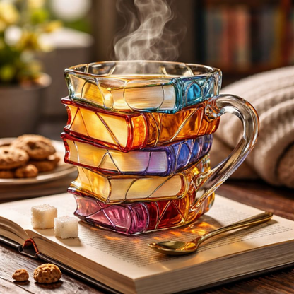 Mok Glazen Boek Design Koffie Thee Beker