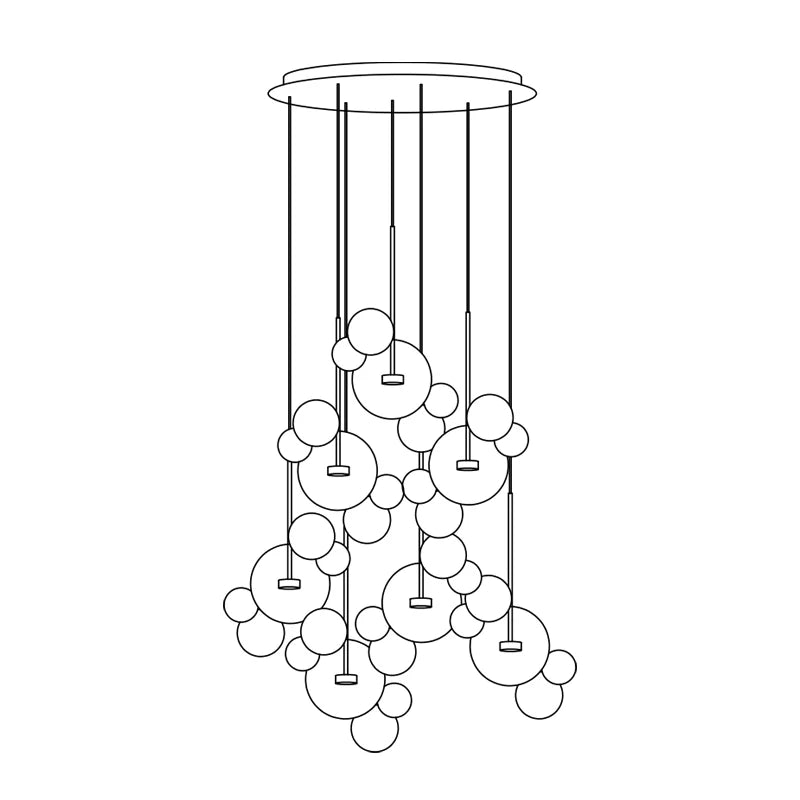 Bubbel Hanglamp met Luxe Glasdesign