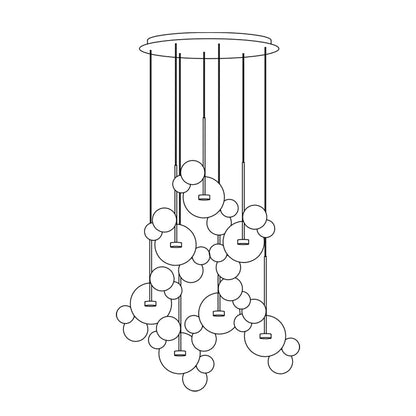 Bubbel Hanglamp met Luxe Glasdesign