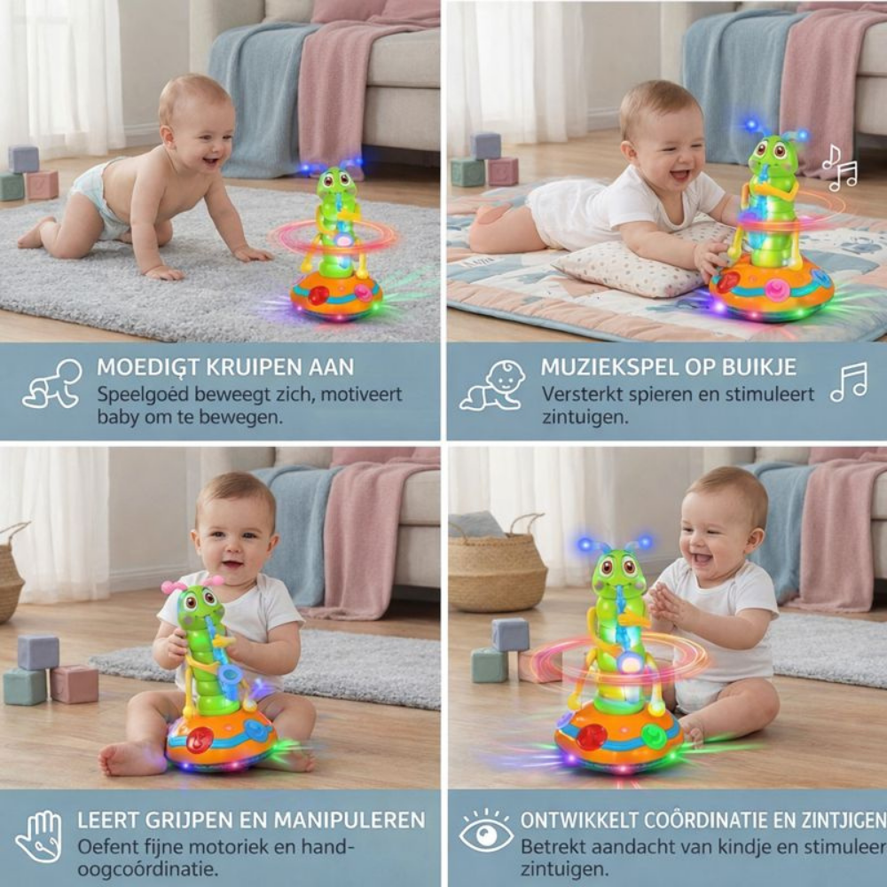 Educatief Speelgoed Muzikaal Kruipspeelgoed Licht Geluid Baby