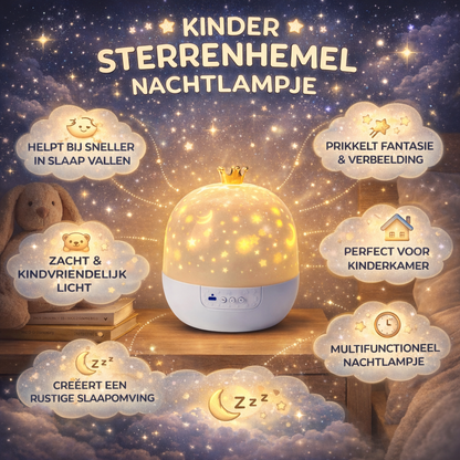Nachtlamp Projector Sterrenhemel LED Kinderkamer Slaap Licht