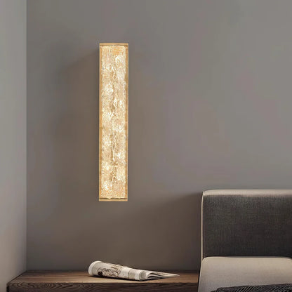 Moderne Rechthoekige Wandlamp van Messing en Hars