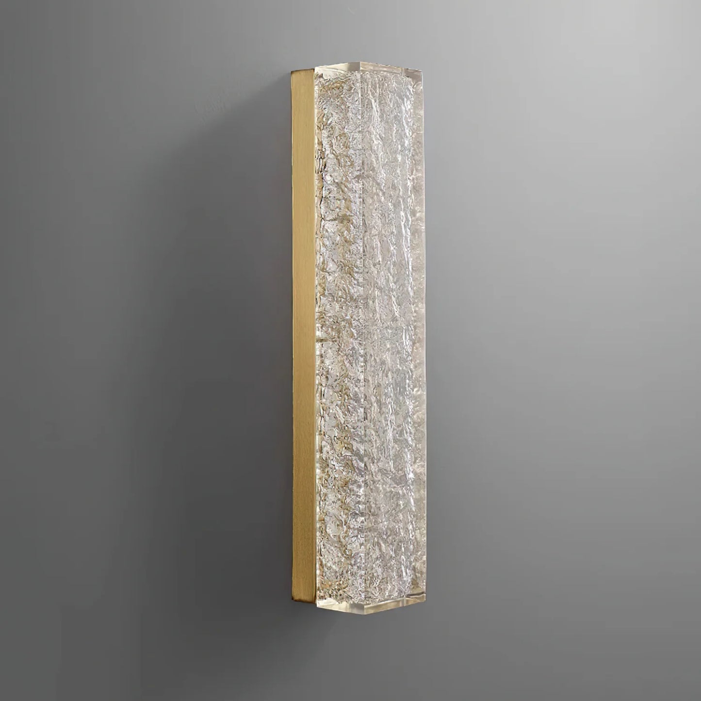 Moderne Rechthoekige Wandlamp van Messing en Hars