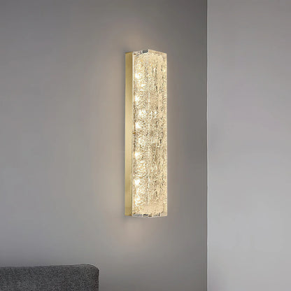 Moderne Rechthoekige Wandlamp van Messing en Hars