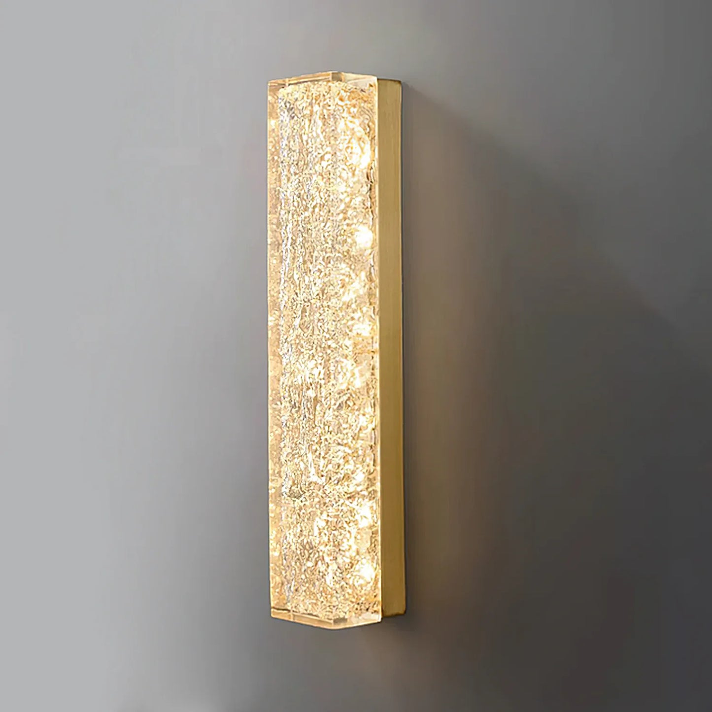 Moderne Rechthoekige Wandlamp van Messing en Hars