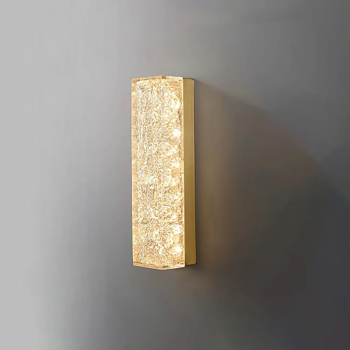 Moderne Rechthoekige Wandlamp van Messing en Hars