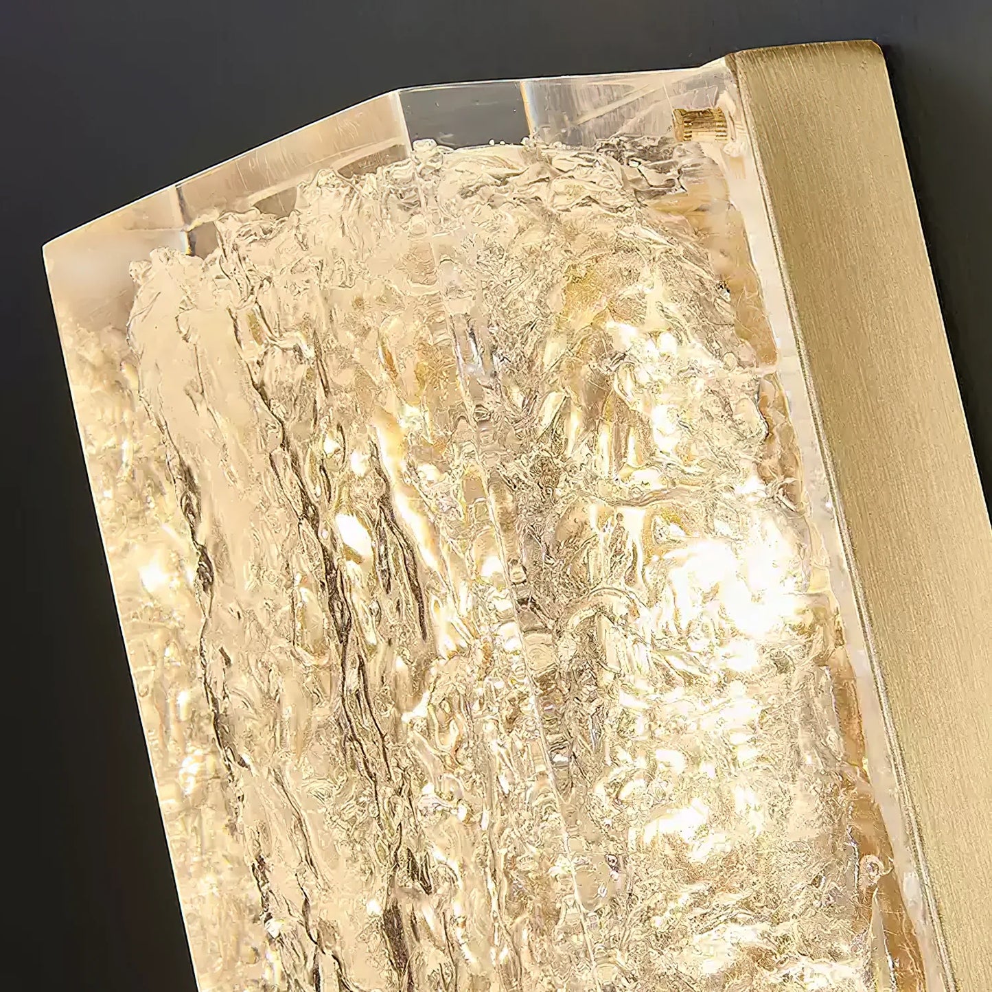 Moderne Rechthoekige Wandlamp van Messing en Hars