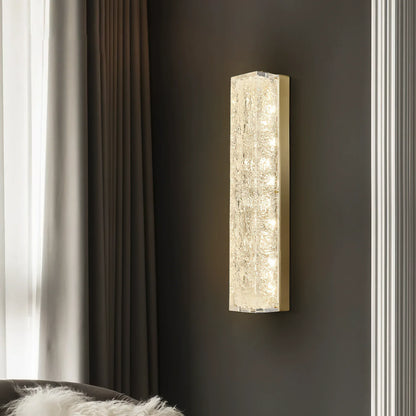 Moderne Rechthoekige Wandlamp van Messing en Hars
