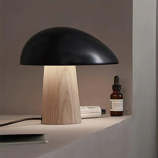 Night Owl Tafellamp met Houtnerf Design