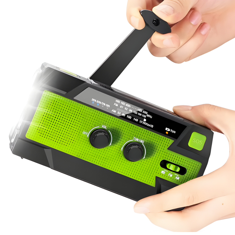 Noodradio Solar Handzwengel Weerradio Powerbank Oplaadbaar