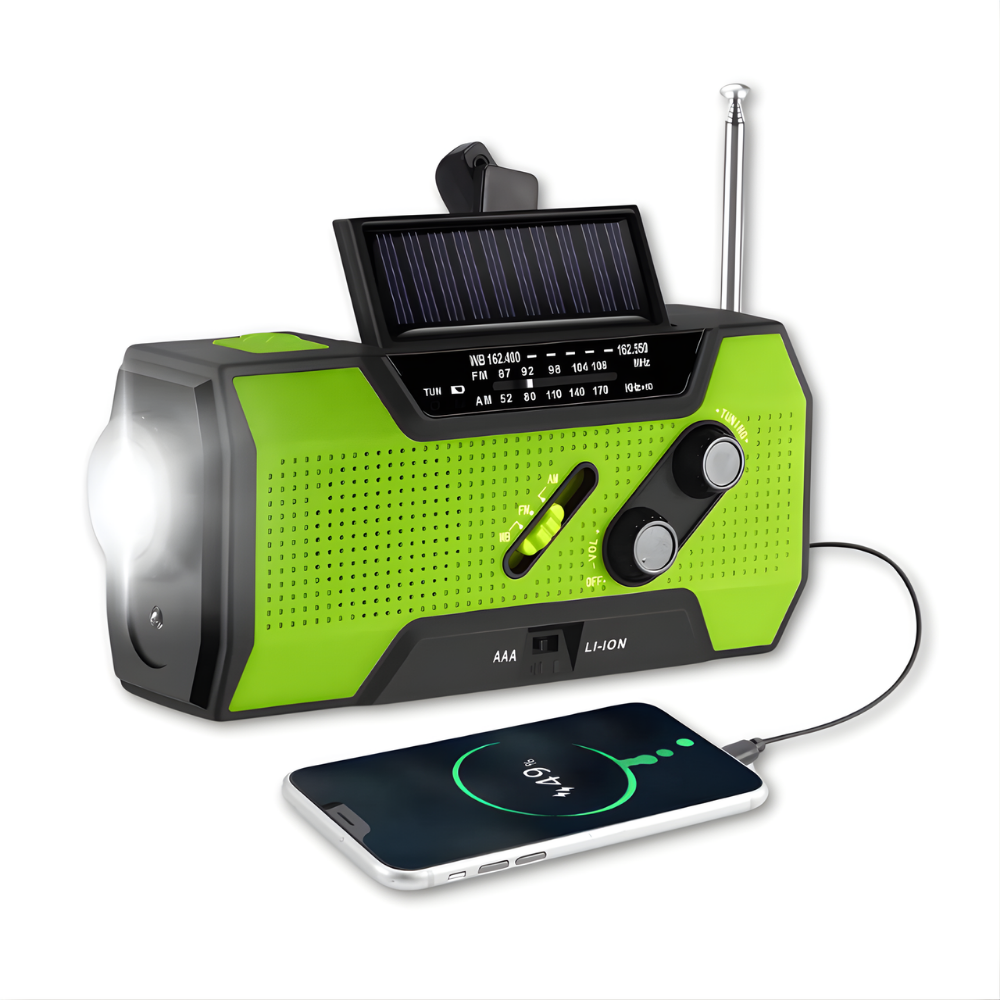 Noodradio Solar Handzwengel Weerradio Powerbank Oplaadbaar