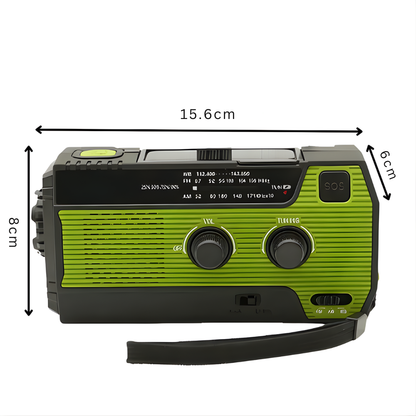 Noodradio Solar Handzwengel Weerradio Powerbank Oplaadbaar