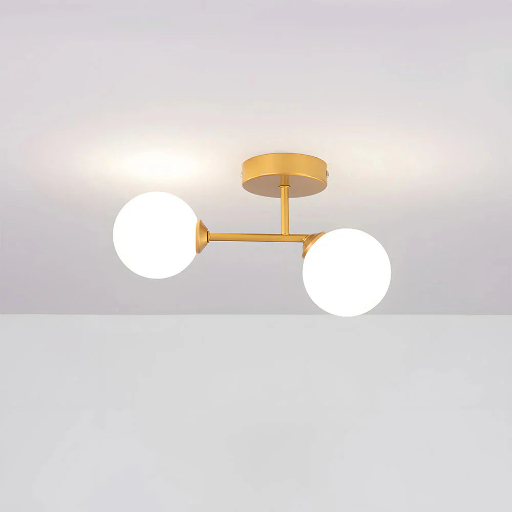 Moderne Noordse Dubbele Glas Plafondlamp
