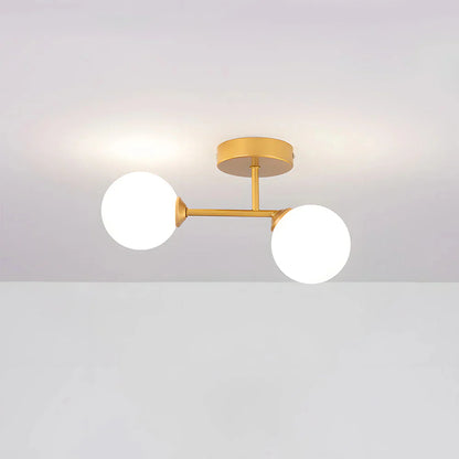 Moderne Noordse Dubbele Glas Plafondlamp