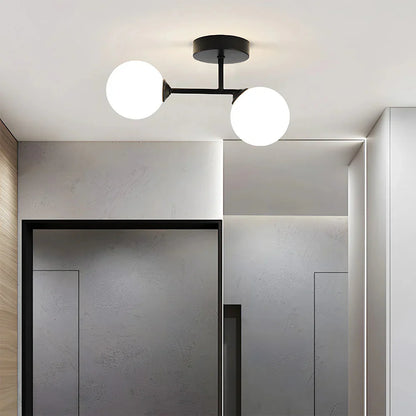 Moderne Noordse Dubbele Glas Plafondlamp