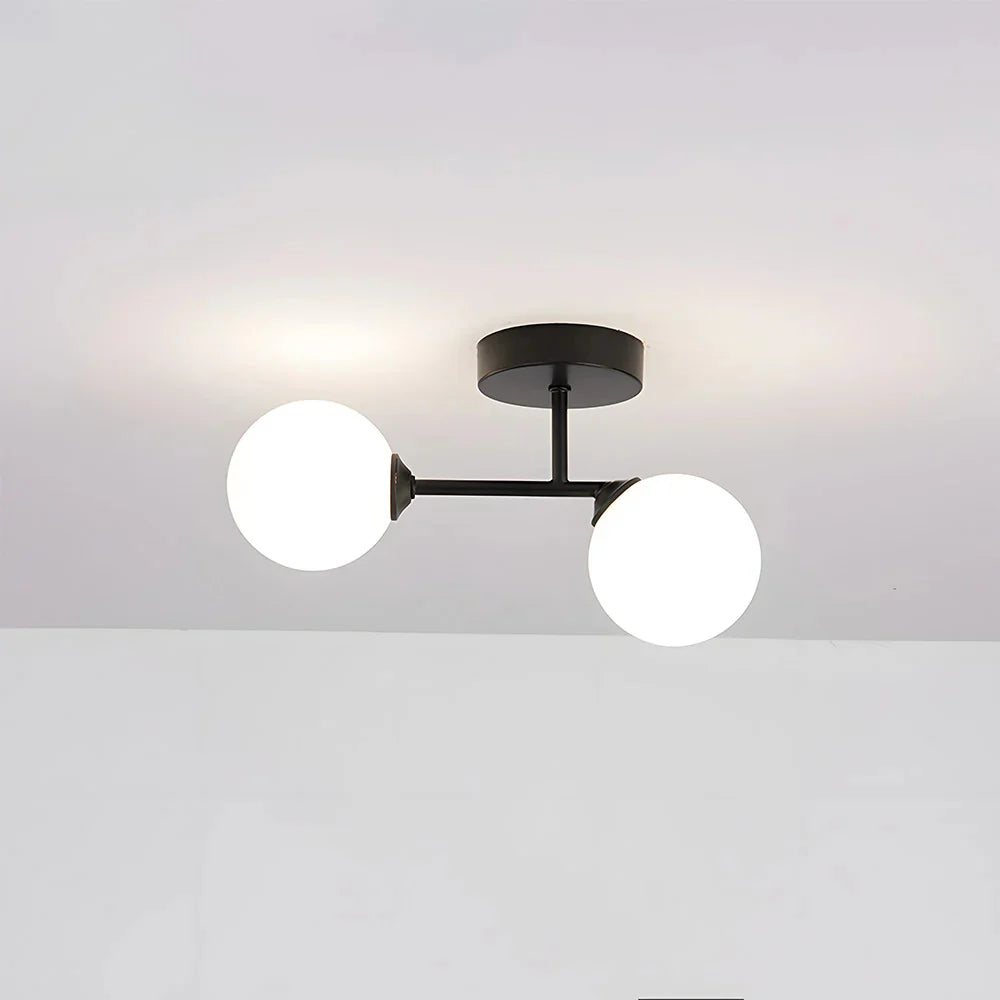 Moderne Noordse Dubbele Glas Plafondlamp