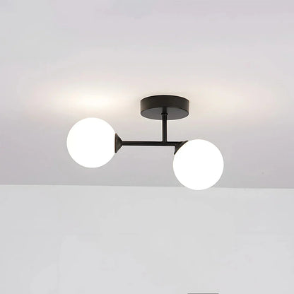 Moderne Noordse Dubbele Glas Plafondlamp