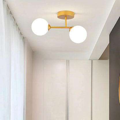 Moderne Noordse Dubbele Glas Plafondlamp