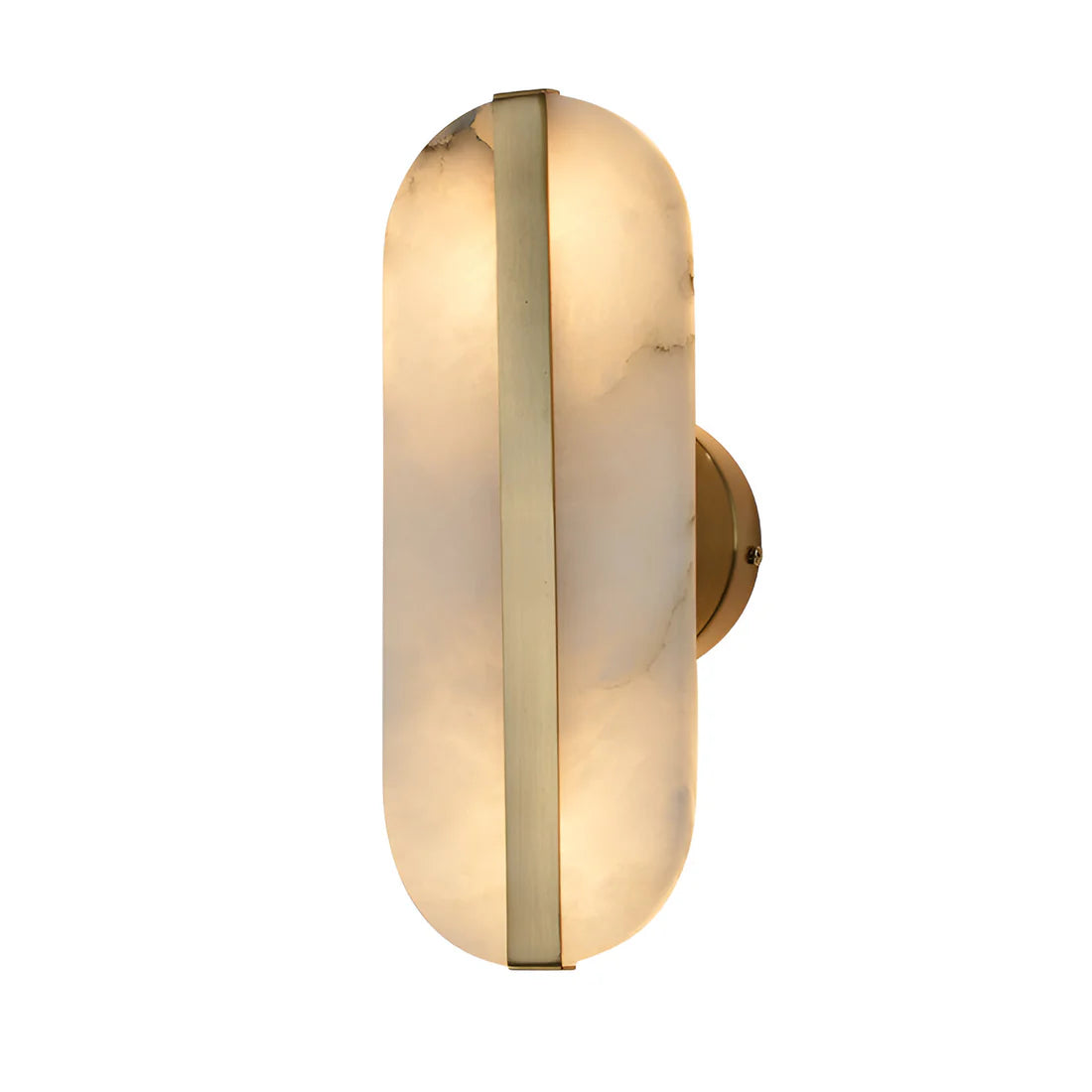 Nordic Seren Albast Steen Messing Wandlamp