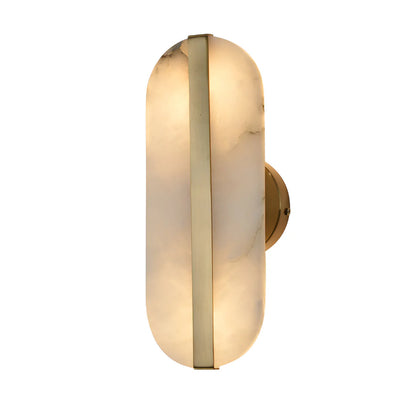 Nordic Seren Albast Steen Messing Wandlamp