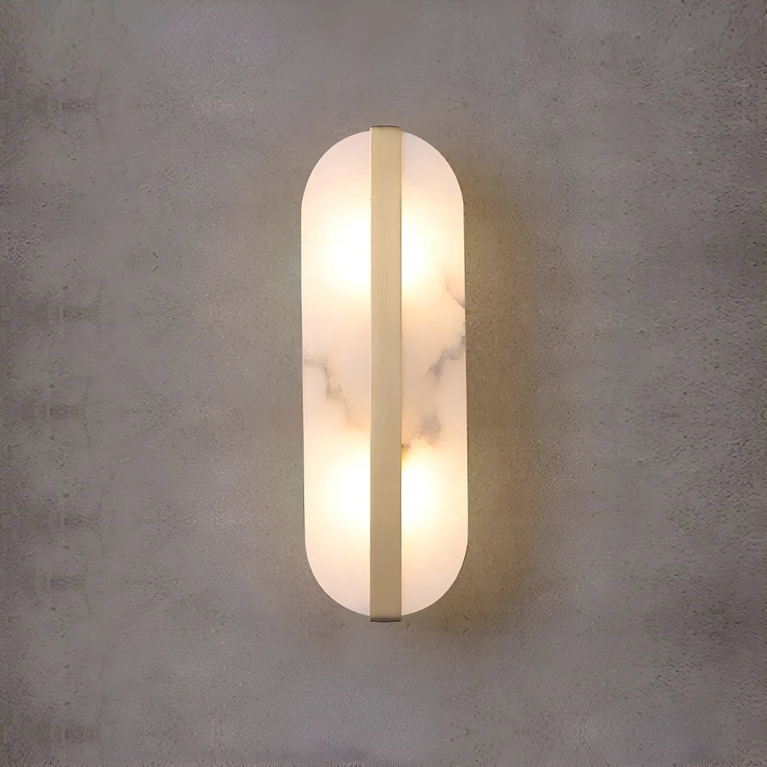 Nordic Seren Albast Steen Messing Wandlamp