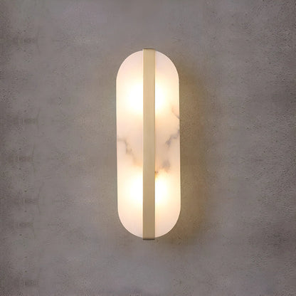 Nordic Seren Albast Steen Messing Wandlamp