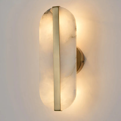 Nordic Seren Albast Steen Messing Wandlamp