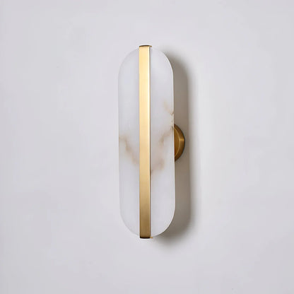 Nordic Seren Albast Steen Messing Wandlamp