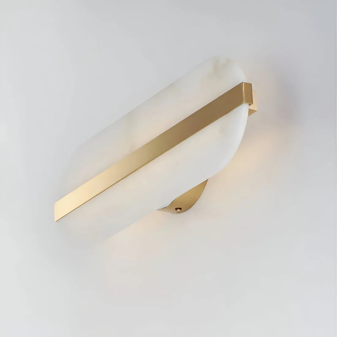 Nordic Seren Albast Steen Messing Wandlamp