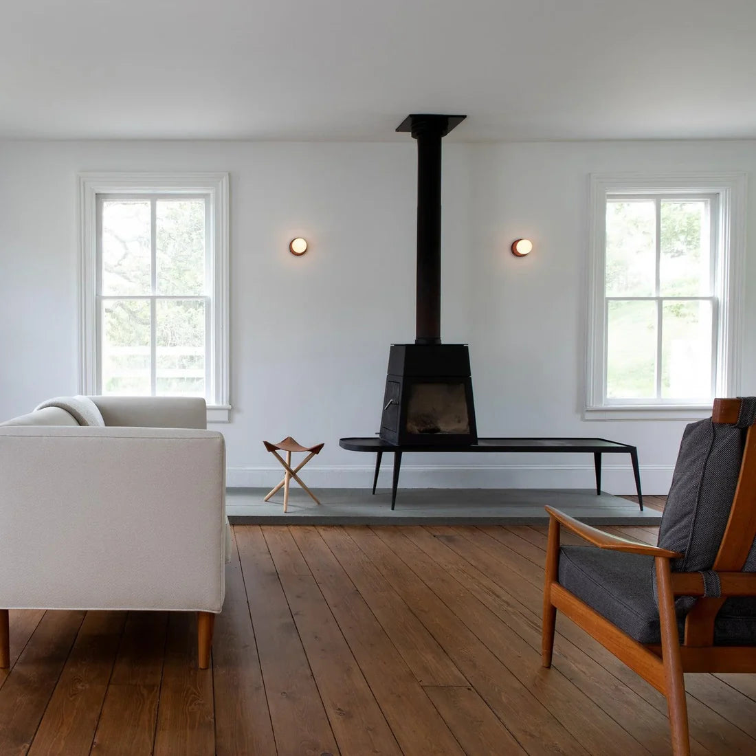 Noordse Ronde LED Wandlamp van Glas