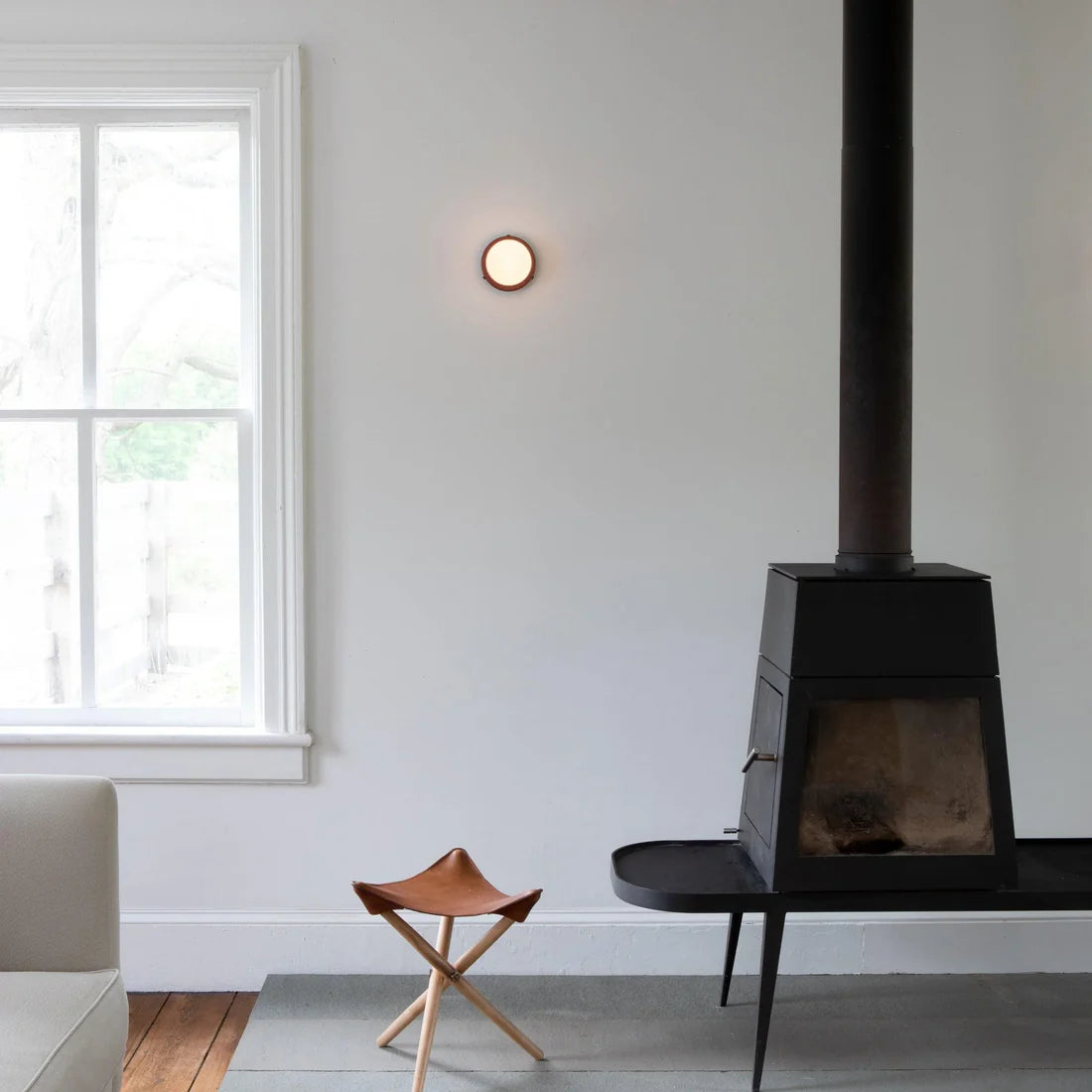 Noordse Ronde LED Wandlamp van Glas