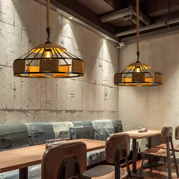 Klassieke Industriële Hennep Touw Hanglamp