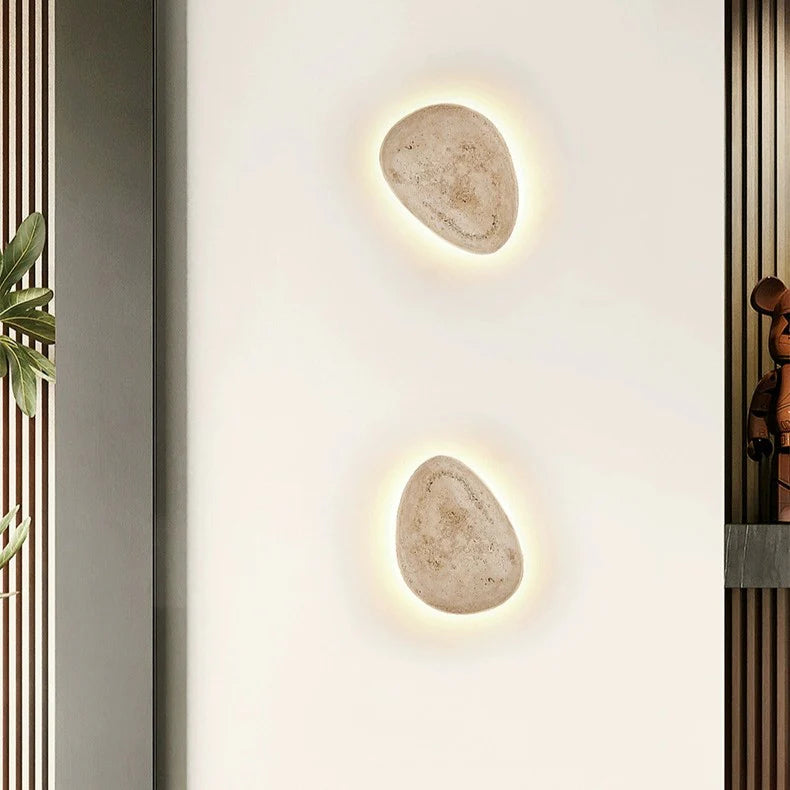 Noordse Beatrice Travertinsteen Wandlamp