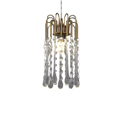 Teardrop Luxe Kristallen Waterval Messing Kroonluchter