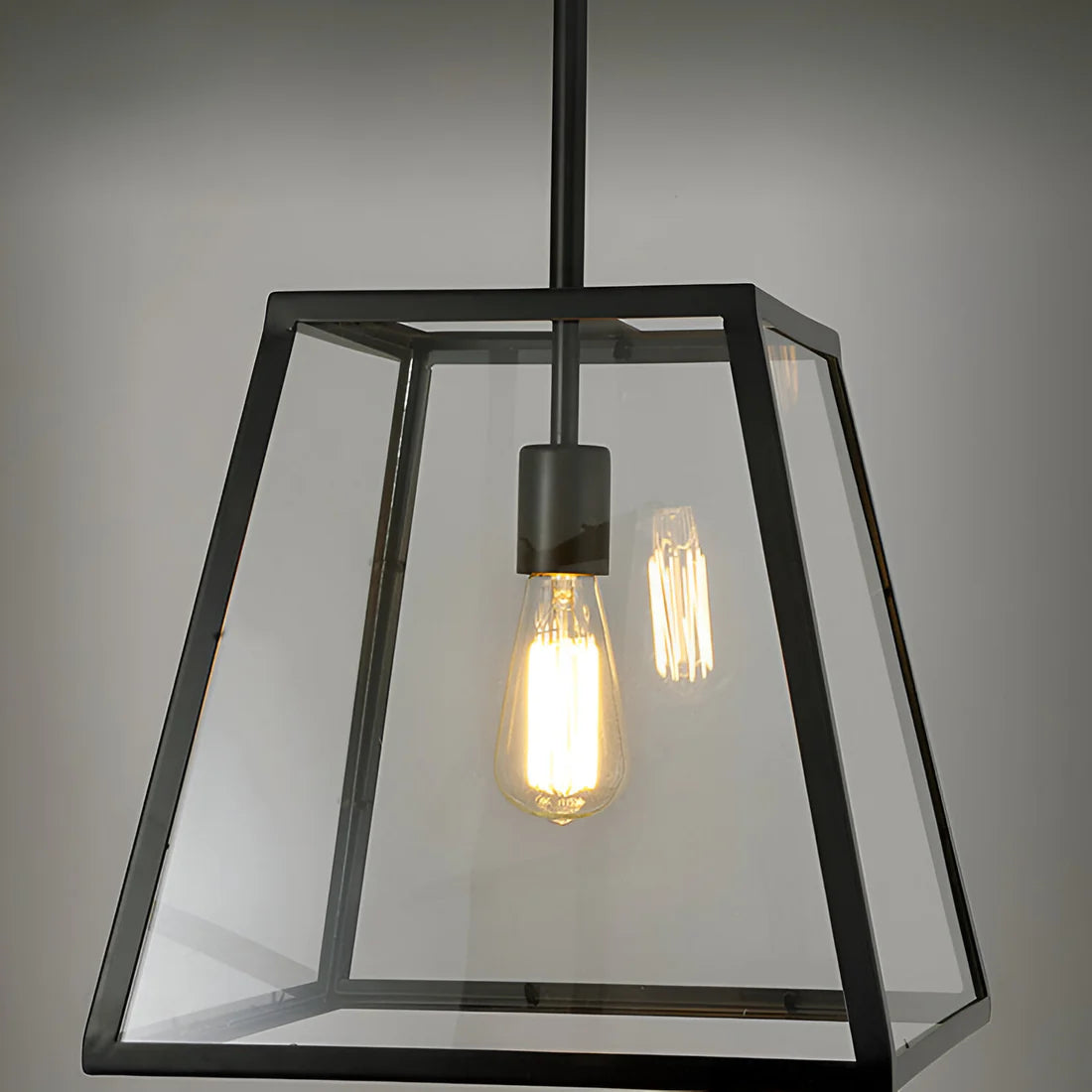 Retro Industriële Stijl Glazen Hanglamp