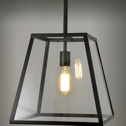 Retro Industriële Stijl Glazen Hanglamp