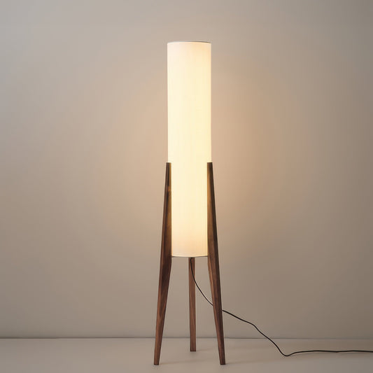 Walnoot Vloerlamp – Elegante Staande Lamp van Massief Hout voor een Warme Sfeer 1